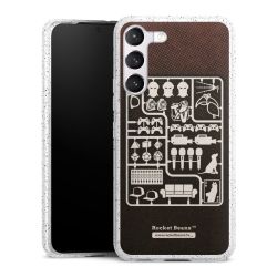 Silikon Glitter Case transparent-silber