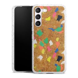 Silikon Glitter Case transparent-silber