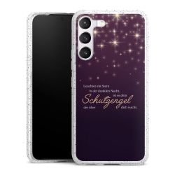 Silikon Glitter Case transparent-silber