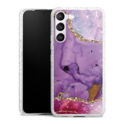 Silikon Glitter Case transparent-silber