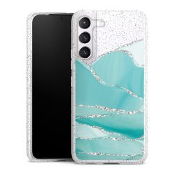 Silicone Glitter Case silver glitter