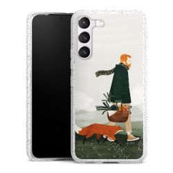 Silikon Glitter Case transparent-silber