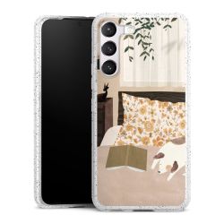 Silikon Glitter Case transparent-silber