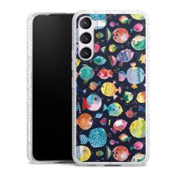 Silicone Glitter Case silver glitter