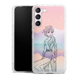 Silikon Glitter Case transparent-silber