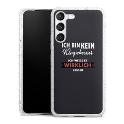 Silikon Glitter Case transparent-silber