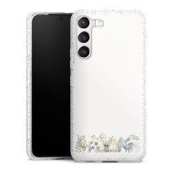 Silikon Glitter Case transparent-silber