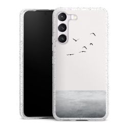 Silikon Glitter Case transparent-silber