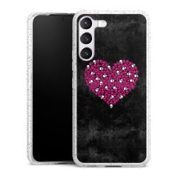 Silikon Glitter Case transparent-silber