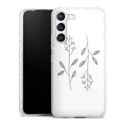 Silikon Glitter Case transparent-silber