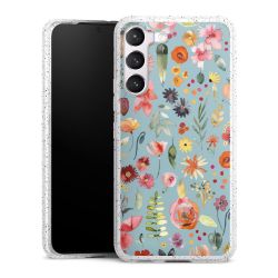 Silikon Glitter Case transparent-silber