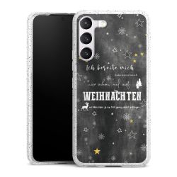 Silikon Glitter Case transparent-silber