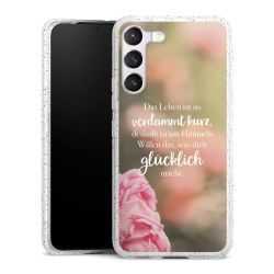 Silikon Glitter Case transparent-silber