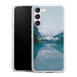 Silikon Glitter Case transparent-silber