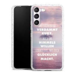 Silikon Glitter Case transparent-silber