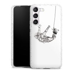 Silicone Glitter Case silver glitter