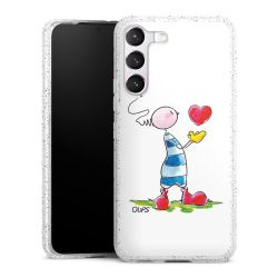 Silikon Glitter Case transparent-silber