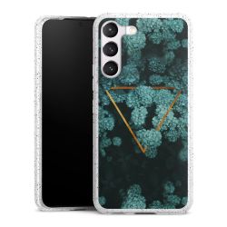 Silikon Glitter Case transparent-silber