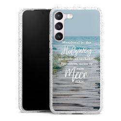 Silikon Glitter Case transparent-silber