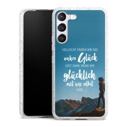 Silikon Glitter Case transparent-silber