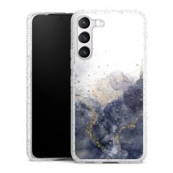 Silikon Glitter Case transparent-silber