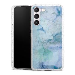 Silikon Glitter Case transparent-silber