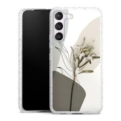 Silikon Glitter Case transparent-silber