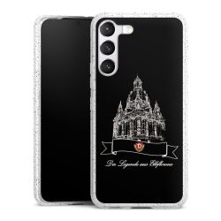 Silikon Glitter Case transparent-silber