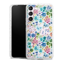 Silikon Glitter Case transparent-silber