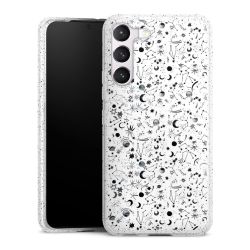 Silikon Glitter Case transparent-silber