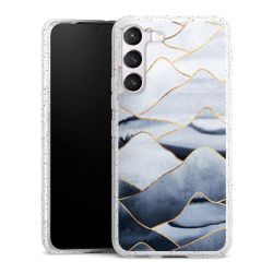 Silikon Glitter Case transparent-silber