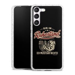 Silikon Glitter Case transparent-silber