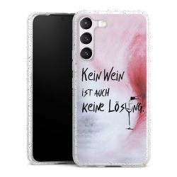 Silikon Glitter Case transparent-silber