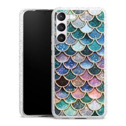 Silikon Glitter Case transparent-silber