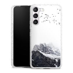 Silicone Glitter Case silver glitter