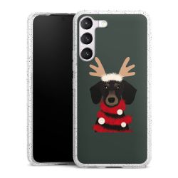 Silikon Glitter Case transparent-silber