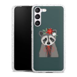 Silikon Glitter Case transparent-silber