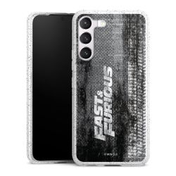 Silikon Glitter Case transparent-silber