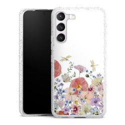 Silikon Glitter Case transparent-silber