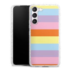 Silikon Glitter Case transparent-silber