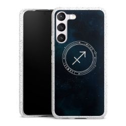 Silikon Glitter Case transparent-silber