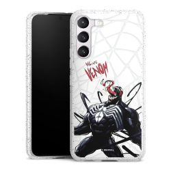 Silikon Glitter Case transparent-silber