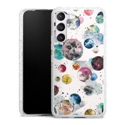 Silikon Glitter Case transparent-silber