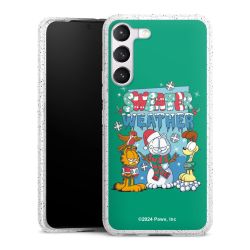 Silikon Glitter Case transparent-silber