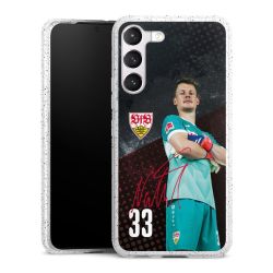 Silikon Glitter Case transparent-silber