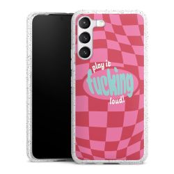 Silikon Glitter Case transparent-silber