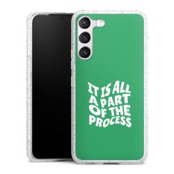 Silikon Glitter Case transparent-silber