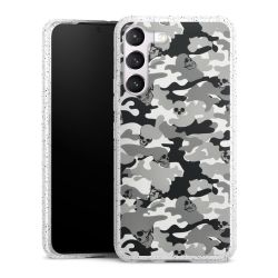 Silikon Glitter Case transparent-silber