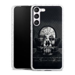 Silikon Glitter Case transparent-silber