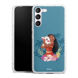 Silikon Glitter Case transparent-silber